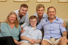 Rachael and Ken Ross with their sons, Jack, Max and Tom. Picture : Habibur Rahman