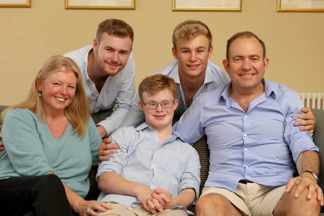 Rachael and Ken Ross with their sons, Jack, Max and Tom. Picture : Habibur Rahman