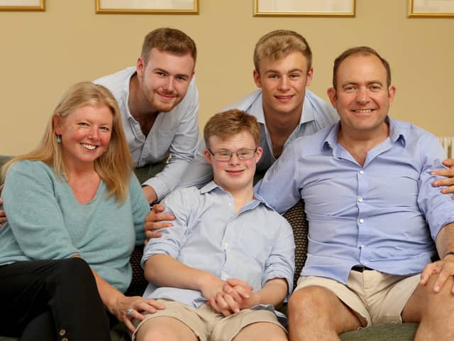 Rachael and Ken Ross with their sons, Jack, Max and Tom. Picture : Habibur Rahman