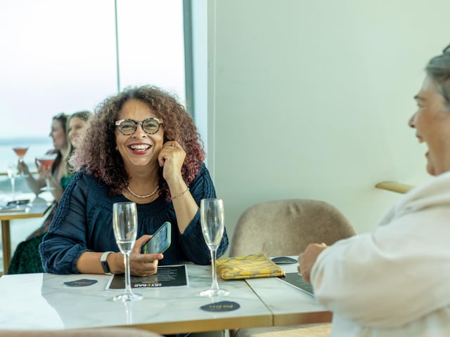 Guests at the Sky Bar launch event.