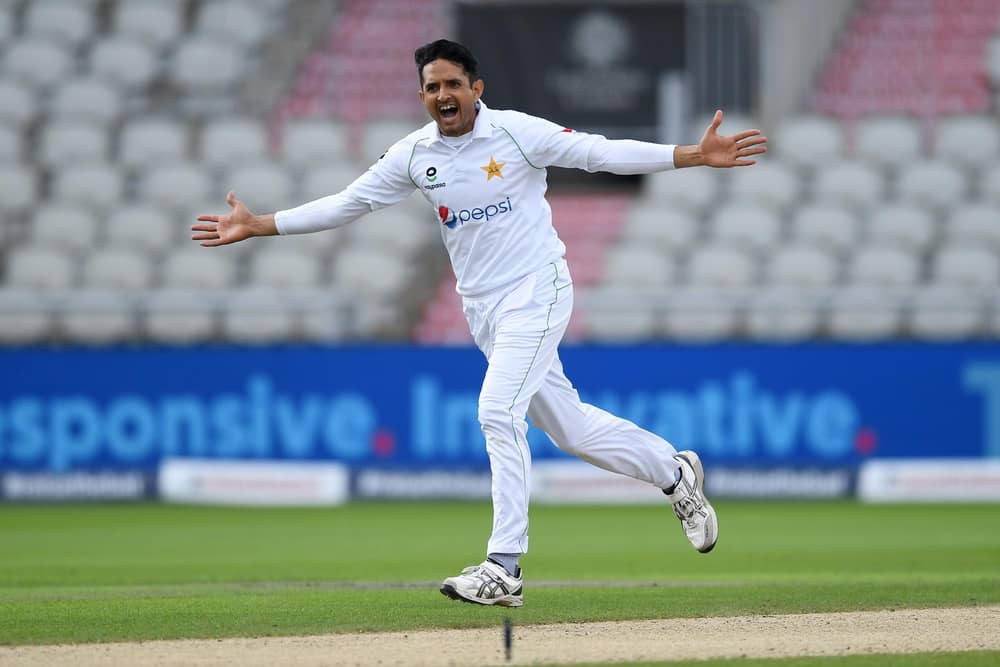 Mohammad Abbas took 6-11 as Middlesex were routed for 79 at The Ageas Bowl. Photo by Gareth Copley/Getty Images for ECB.