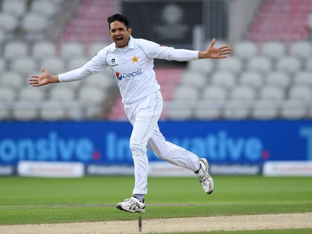 Mohammad Abbas took 6-11 as Middlesex were routed for 79 at The Ageas Bowl. Photo by Gareth Copley/Getty Images for ECB.