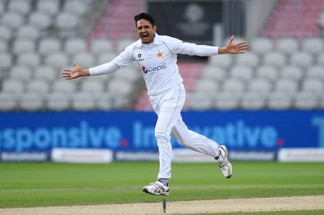 Mohammad Abbas took 6-11 as Middlesex were routed for 79 at The Ageas Bowl. Photo by Gareth Copley/Getty Images for ECB.