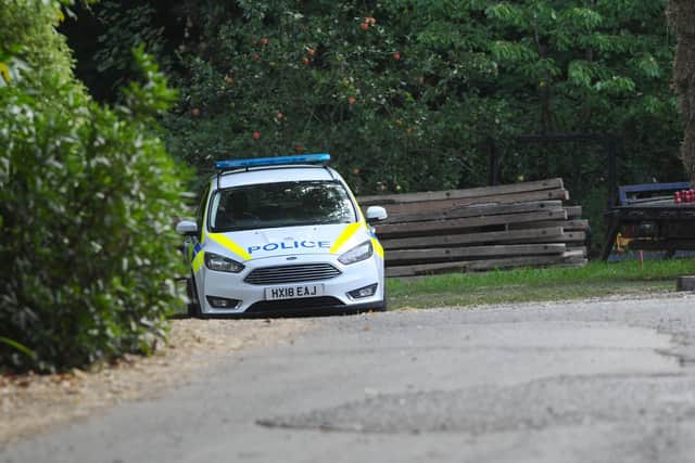 The Dell Cottage, Winchester Road, Shedfield, where police vehicles were seen at the premises on Sunday, September 13. Pictures taken on Monday, September 14.Picture: Sarah Standing (140920-7176)