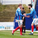 Ben Close comes on for Portsmouth's Andy Cannon