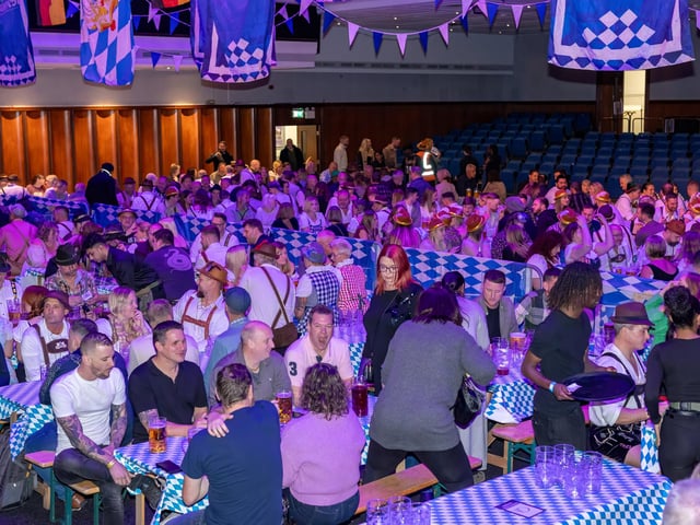 Portsmouth Guildhall played host to this years Oktoberfest event, with hundreds of guests over two sessions and German themed live music.Pictured - Oktoberfest guests enjoying the atmosphere and live musicPhotos by Alex Shute
