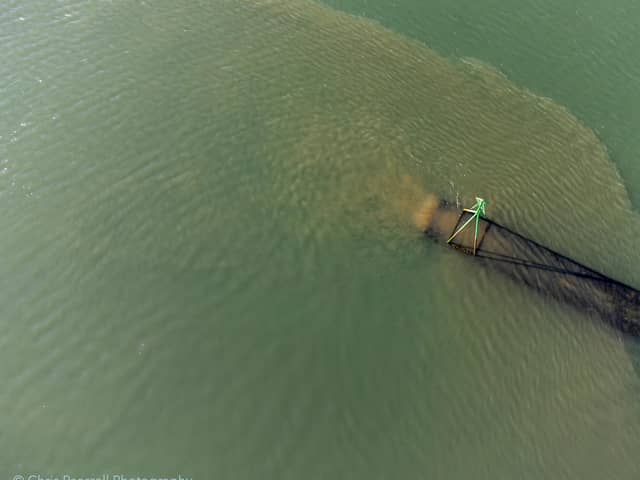 Southern Water's Budds Farm outfall photographed pouring out untreated sewage at 3.42pm on October 21 2021. Picture: Chris Pearsall Commercial Photography