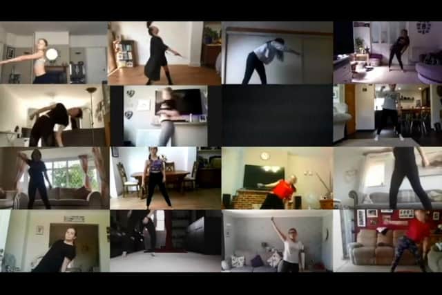 Nearly 100 students from Gemsdance School from across Havant and Waterlooville took part in an online dance show when their Kings Theatre performance was cancelled. Pictured: A shot from the virtual show