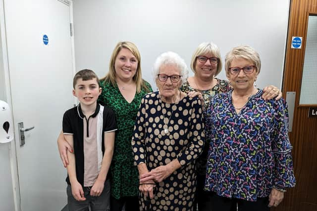 Christine Gillam turns 103 alongside five generations of her family at Cornwell Court, in Southsea.