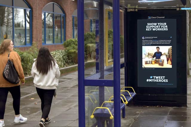 Kathy King appearing on one of the #MyHeroes posters. Picture: DOOH.com