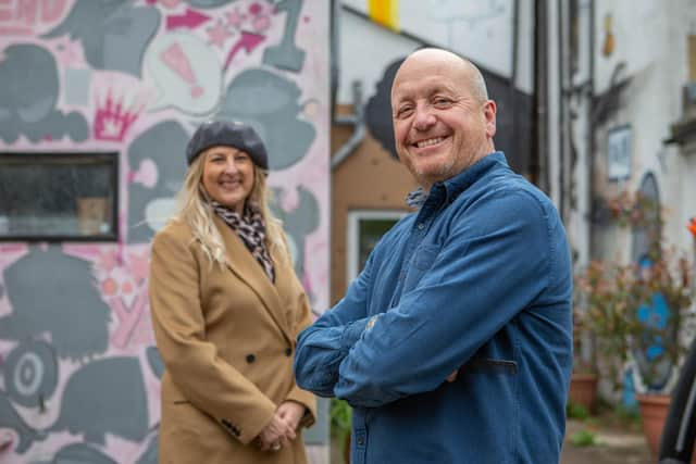 Trustee of Spaces of Sanctuary, Denise Callender and Rick Christie at Head Hairdressing, Southsea
Picture: Habibur Rahman