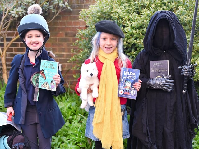 Romilly, Ayla and Adelaide celebrate with their favourite books