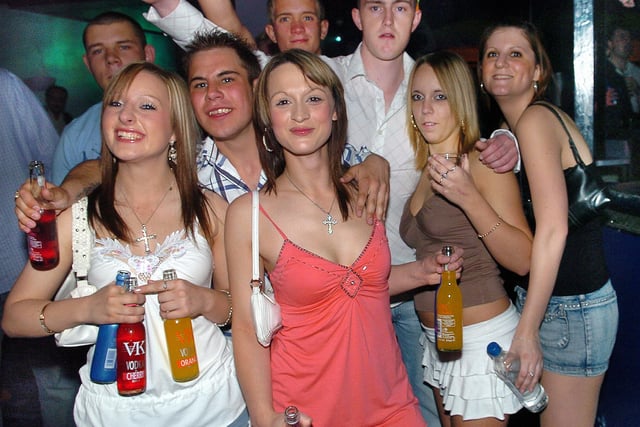 Clubbers having a good time at Time & Envy nightclub at South Parade, Southsea in the 00s.