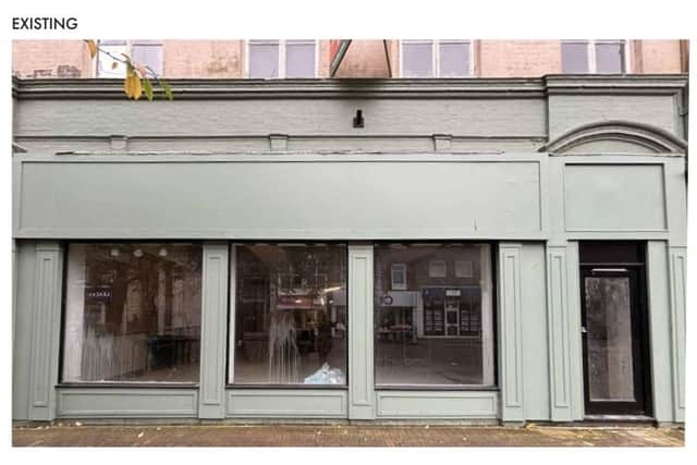 Existing shop front. Picture: Holden Signs Ltd