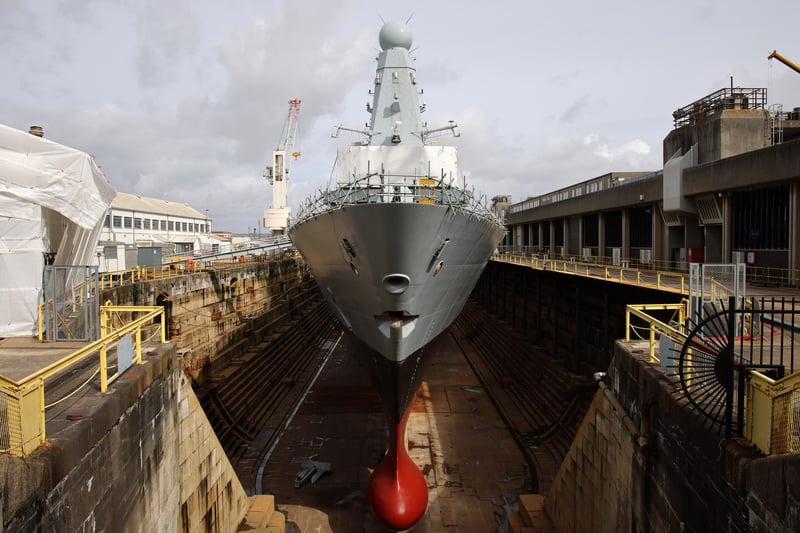 HMS Daring is currently in Portsmouth being refurbished as part of a regeneration programme. The Duchess of Edinburgh visited the vessel earlier this year. Picture: LPhot Gareth Smith/Royal Navy.