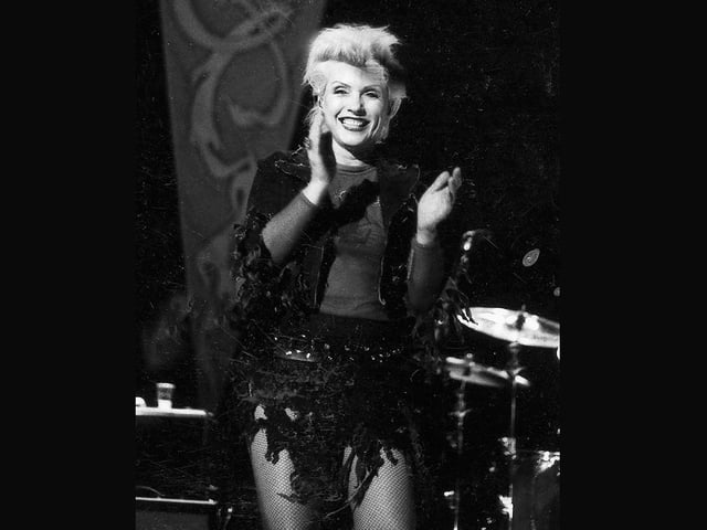 Blondie performing at Portsmouth Guildhall in 2003.Pictured is: Debbie Harry.Picture: Paul Windsor