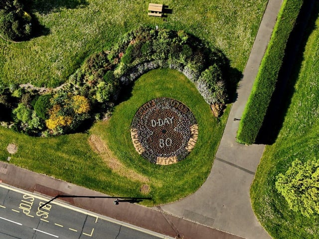 D-Day flower bed