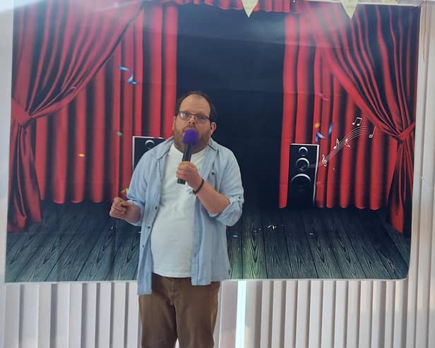 Daniel Morgan at the karaokeathon