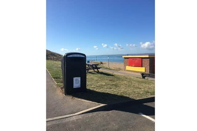 Fareham Borough Council has installed new bins to tackle the littering problem along the shoreline. Picture: Fareham Borough Council