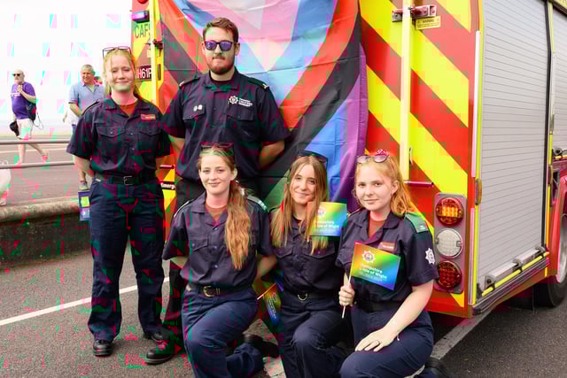 Pictured is: A crew from Southsea Fire Station who took part in the parade.

Picture: Keith Woodland