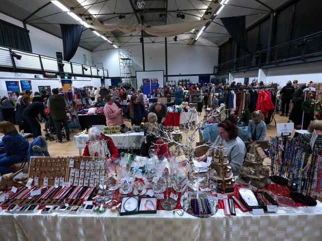There were a number of stalls at the HTC Christmas Fayre 2024. Picture: Chris Moorhouse (161124-58)