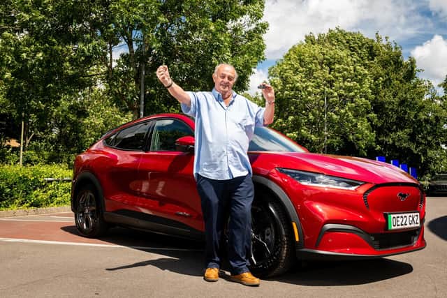 Maurice Webb from Havant with the £50k Ford Mustang Picture: Solent News & Photo Agency