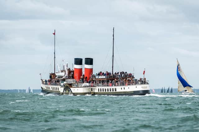 Paddle Steamer Waverley in The Solent with passengers enjoying a day trip, summer 2021.
Shaun Roster Photography, shaunroster.com, Instagram: @shaunroster, Twitter: @ShaunRoster