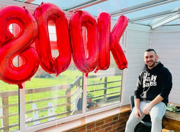 Daniel Disney, from Waterlooville, started his LinkedIn page, The Daily Sales in 2015 and has just surpassed 800,000 followers