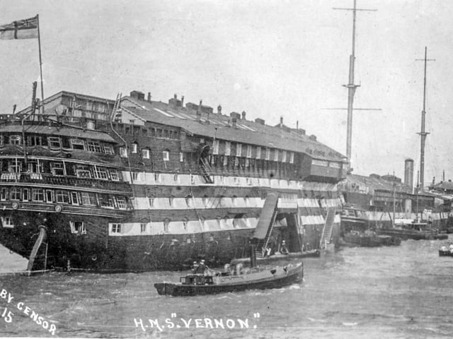 HMS Vernon in 1915.