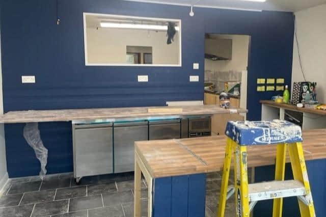 Inside Hoopers milkshake and Sandwich Bar which is coming to Gosport soon.