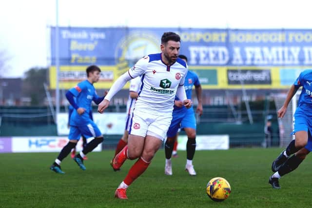 Gosport Borough's Rory Williams is currently out with a hamstring issue Picture: Tom Phillips