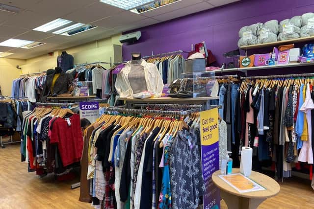 Inside Scope charity shop, London Road, Portsmouth