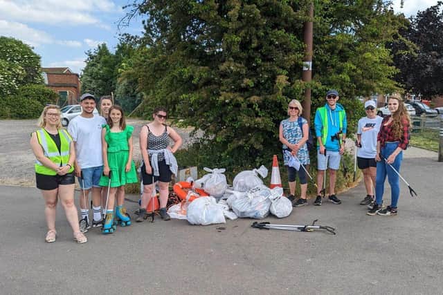 Volunteers cleared bags of rubbish from the seafront in Hilsea