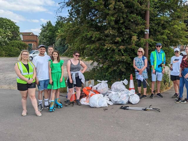 Volunteers cleared bags of rubbish from the seafront in Hilsea