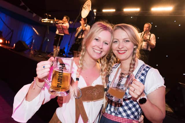 Emily Hector, left, and Rikki Scott at the Portsvaria Oktoberfest in 2019 
Picture: Duncan Shepherd