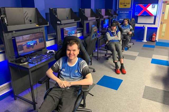 The launch of the brand new shark tank e-sports arena at St Vincent's College in Gosport on November 10, 2021