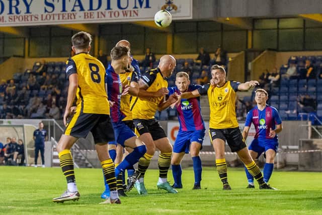 Action from Baffins' 3-0 win at US Portsmouth.
Picture: Habibur Rahman