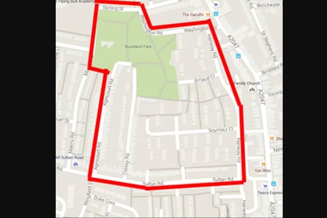 Police have issued a dispersal order covering an area in Buckland, lasting 48 hours.