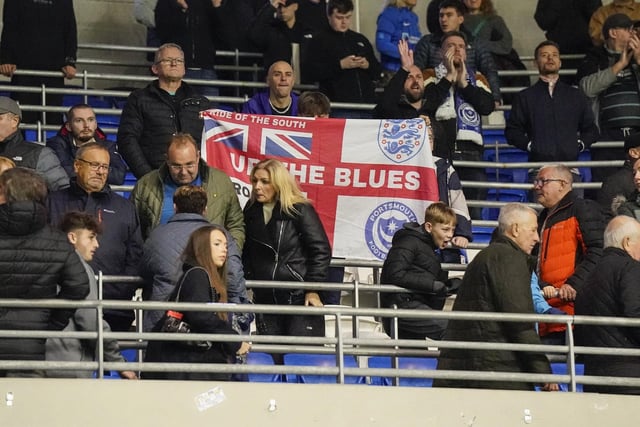 2,413 Pompey fans made the midweek trip to Cardiff.