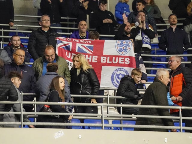 2,413 Pompey fans made the midweek trip to Cardiff.