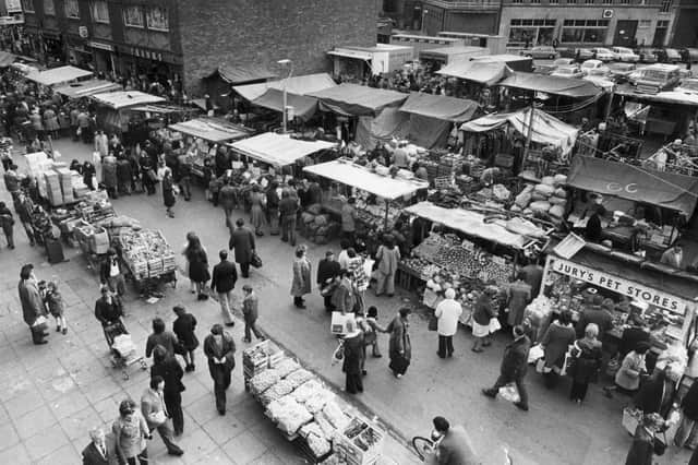 Charlotte Street market during the 1970s.