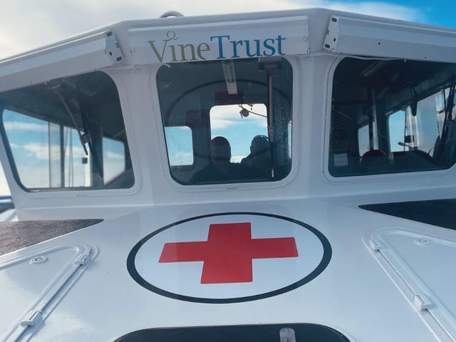 HMS Scimitar, a former Royal Navy patrol vessel, has been transformed into MV Lady Jean following a project in Gosport. She is due to sail to Tanzania and be used as a hospital boat.