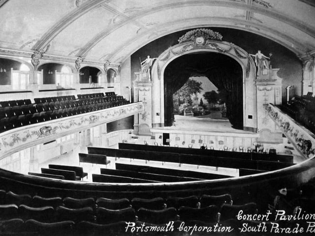 A rare view of the stage of the Concert Pavilion from the balcony. Picture: Robert James postcard collection.