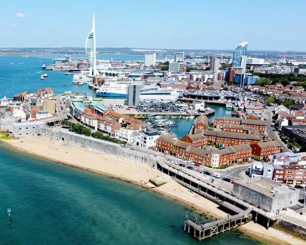 An aerial view of Portsmouth. Picture: Adobe Stock.