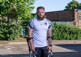 TJ Yates has represented England at wheelchair basketball and now amputee football since losing his leg at the age of 15 in a fairground accident. Picture: Habibur Rahman