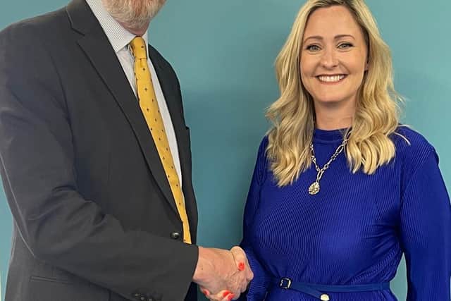 Victoria Vickery, founder and managing director of All Star Marketing Club, with Ross McNally, Hampshire Chamber’s chief executive