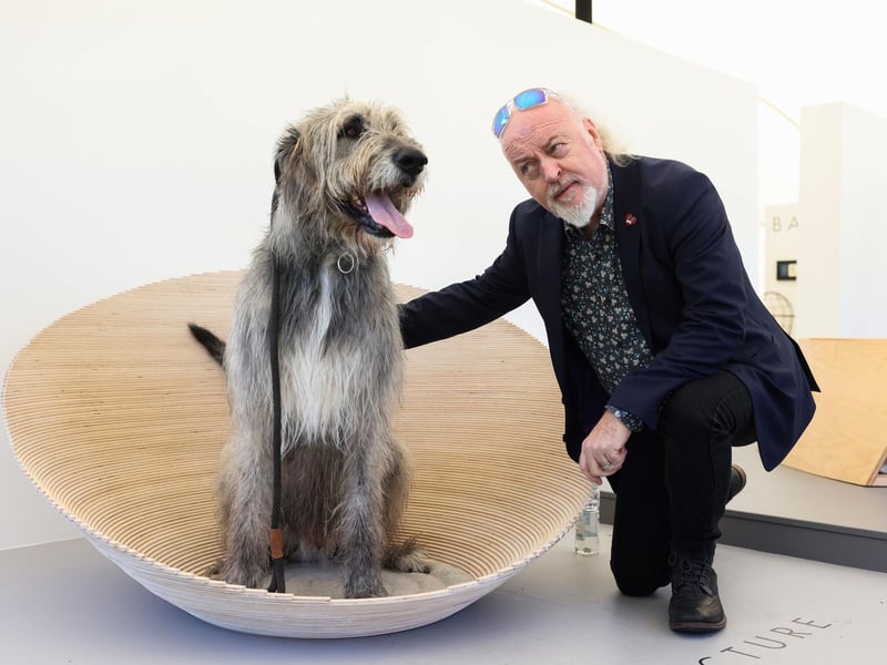 Bill Bailey with Seamus at Goodwoof 2024, a dog event held at Goodwood Estate in Picture: Matt Alexander/PA Media Assignments