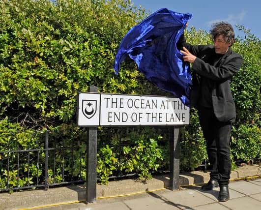 Portsmouth author, Neil Gaiman, at the unveiling of a road named after one of his books.

Picture: Malcolm Wells