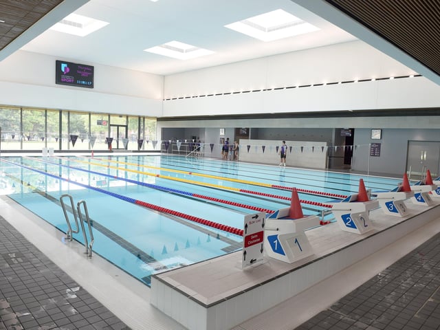 Half of the swimming pool floor can rise for people with mobility issues. 

Picture: Sarah Standing (010922-2465)