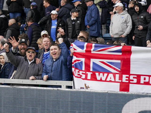 The travelling Pompey fans were in good voice throughout their trip to Wycombe's Adams Park.
